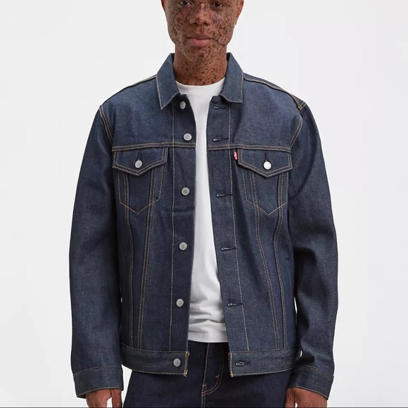 NWT Levi’s raw denim trucker jacket XS